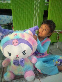 Product Review of Boneka kuromi pelangi sanrio ukuran jumbo 60cm lembut mewah kado ultah Anak Asli Dolls from S**i 1
