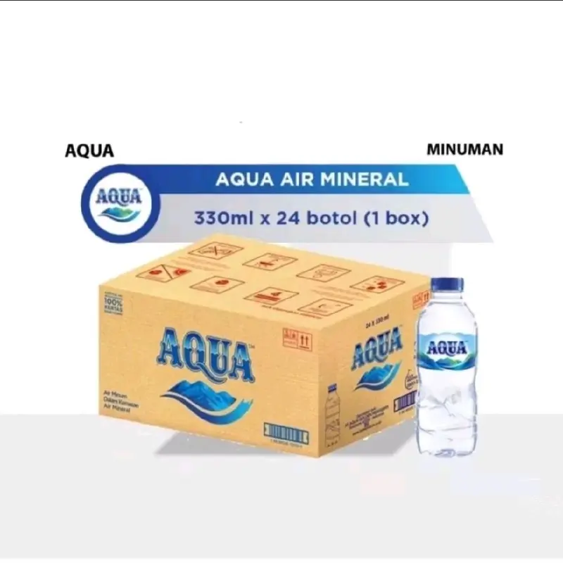 Aqua Botol 330ML / mini 1 dus isi 24 botol 0