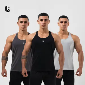 Lockerwear Tank Top Stringer Gym Fitness Pria Singlet Polos Tali Kecil Olahraga Sleeveless Katun