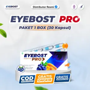 EYEBOST PRO ORIGINAL - Suplemen Mata Minus Buram Plus Minus Katarak Vitamin Obat Mata Herbal Isi 30 Kapsul