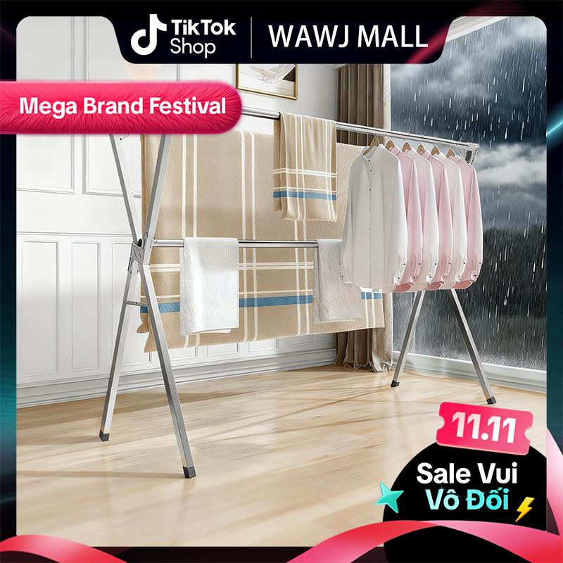 Wawj-9 Giàn Phơi Quần Áo có thể gập lại siêu bền Sào phơi đồ inox Nhẹ và thiết thực Cây treo quần áo