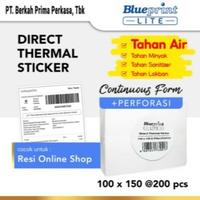 Gambar Direct Thermal Sticker Label Resi BLUEPRINT Lite 100x150 mm 200Pcs CF - Lite 100x150@200 CF dari Blueprint Indonesia Kota Administrasi Jakarta Utara 1 Tokopedia