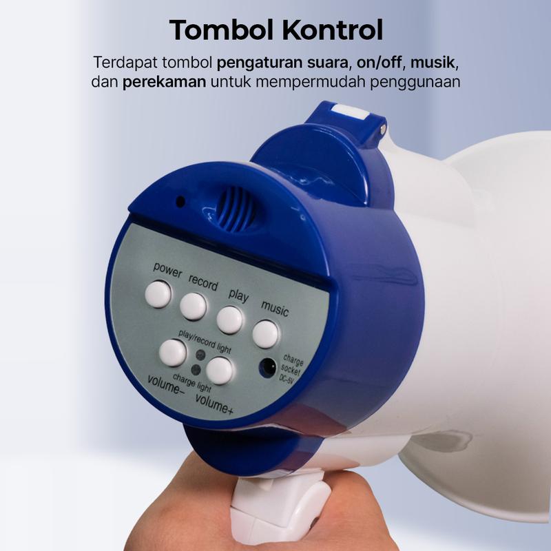 Megaphone Pengeras Suara Megafon Speaker Sirine Masjid Promosi Jualan Keliling Demo Gathering Outbond Portable Travel Bisa Rekam Musola Mesjid 3
