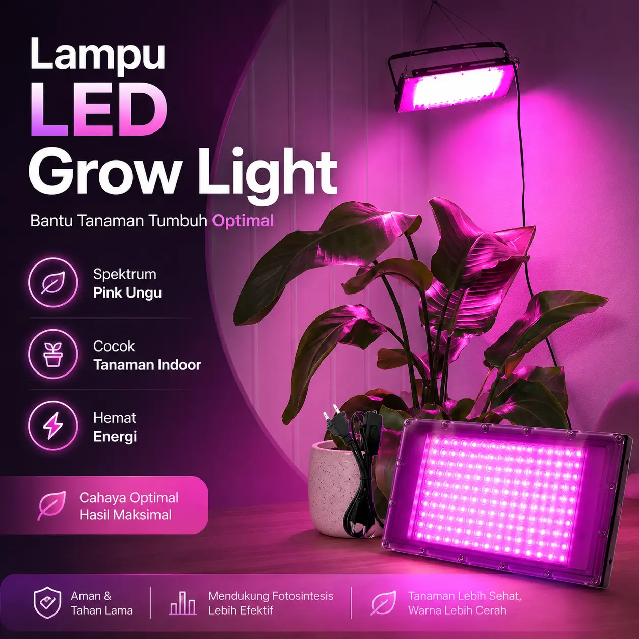 Lampu Tanaman Phyto Lamp 100W Phytolamp For Plant Full Spectrum LED Cultivation Plant Grower Indoor Culture Led Grow Lamp Uv Lamp