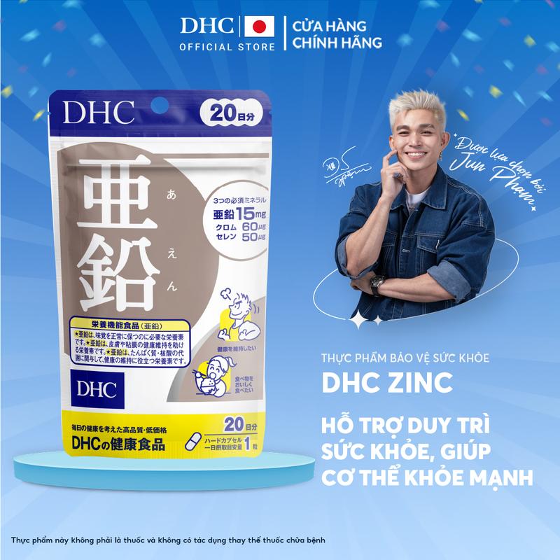 [ĐQ] Viên uống DHC Kẽm ZinC hỗ trợ duy trì sức khỏe, giúp cơ thể khỏe mạnh (20 Ngày & 60 Ngày) - TPBVSK DHC ZinC
