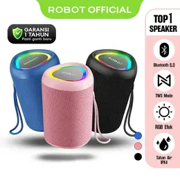 ROBOT RB120 Speaker Bluetooth 6.0 RGB Waterproof IPX4 Portable 8 Jam Putar Musik Bass Outdoor Indoor Garansi 1 Tahun