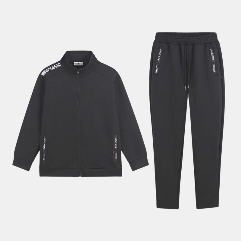 Bộ Quần Áo Nam Thu Đông Dài Tay Khóa Kéo Kẻ 3 Sọc Tay