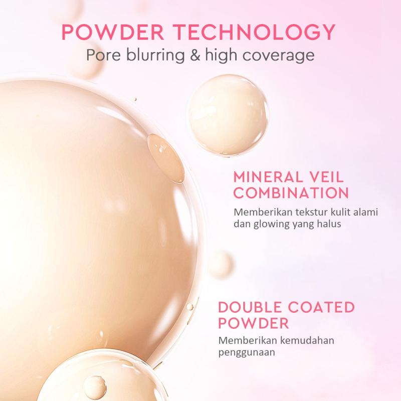 Glad2Glow G2G Perfect Blurring Powder Foundation Make Up Bedak Cushion BB Cream CC Cream 1