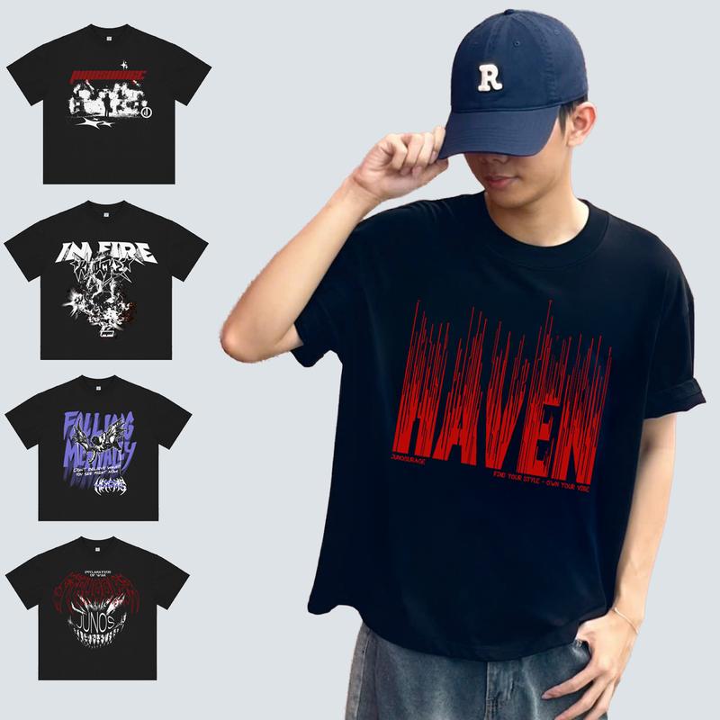 [HOT SALE] BST Áo boxy Junos graffiti form rộng tay ngắn kiểu oversize với thun cotton 100% thời trang nam nữ ấn tượng cá tính