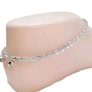 Gelang kaki tintanium wanita motif nuri silver  anti luntur anti karat terlaris Elegan