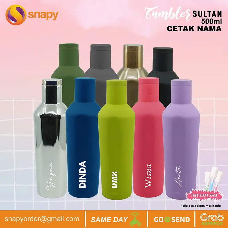 TUMBLER TERMOS SULTAN STAINLESS CUSTOM Botol 0