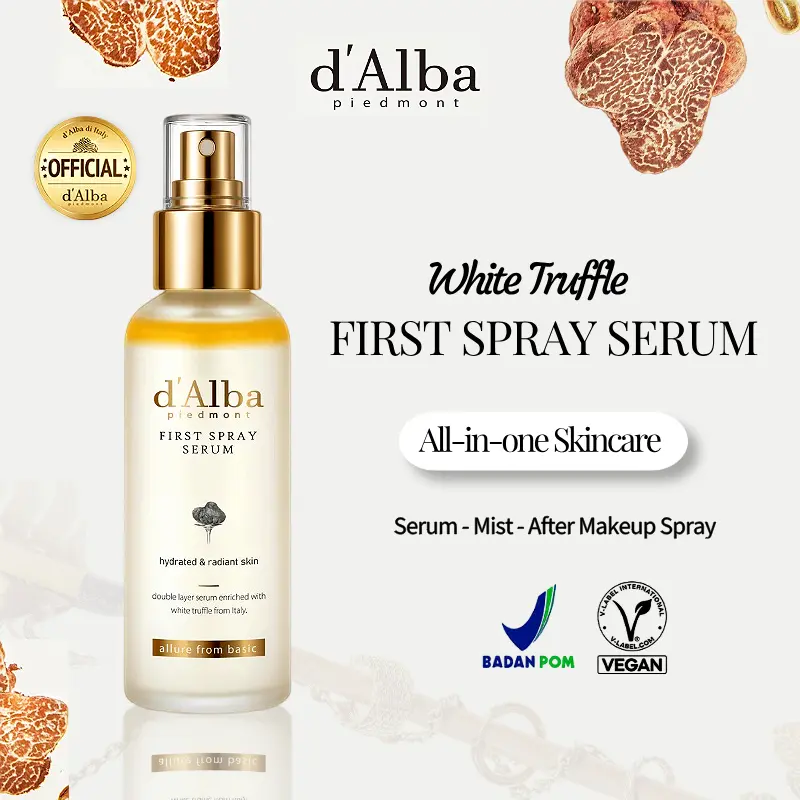 d'Alba White Truffle First Spray Serum 100ml - Spray Serum Wajah Praktis Moist & Mencerahkan