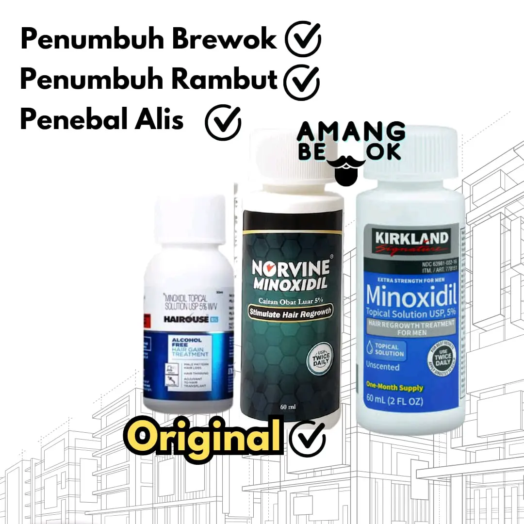 Minoxidil Norvine Kirkland Hairouse Original Penumbuh Rambut Menumbuhkan Jenggot Perawatan Amang Brewok