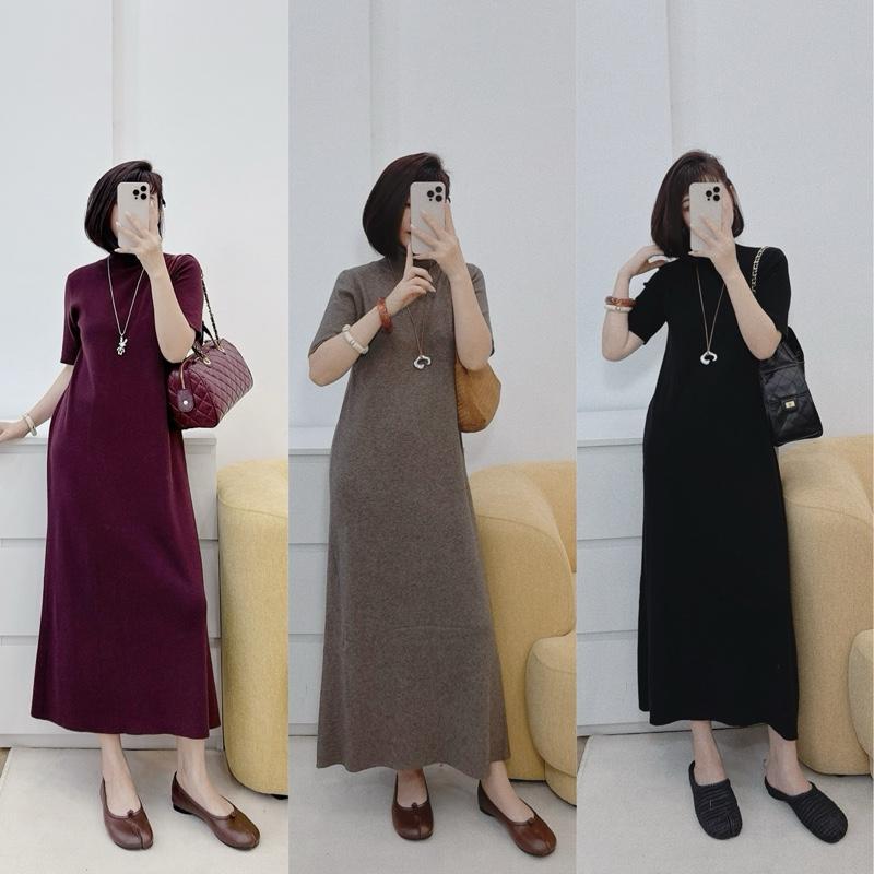 PETBYCHANG - Váy len dáng dài basic cổ cao 3cm hàng loại 1 chất siêu đẹp