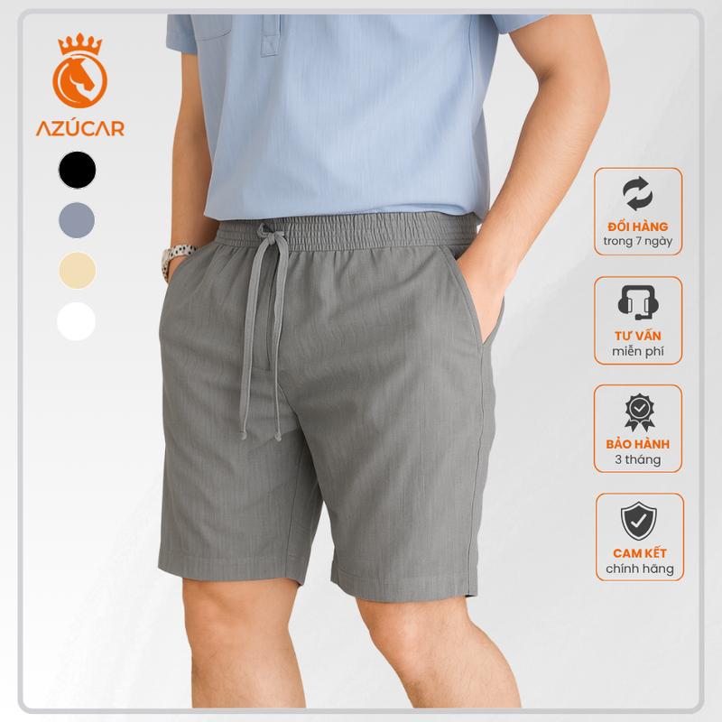 Quần Short Đũi Nam Cao Cấp AZÚCAR cạp chun, Mát mẻ, Lịch sự và cực kỳ thoải mái Menswear Quần Lửng Trắng quần  short quần _ combo  3 100k quần  kaki big size