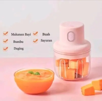 Blender Portebel Elektrik Tanpa Kabel / Mini Chopper 250ML / Mesin Blender Choper Dengan Pisau yang awet 4