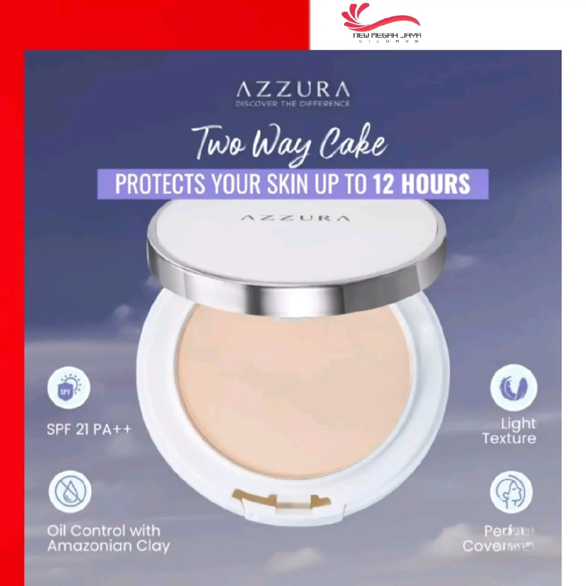 Azzura Two Way Cake All Day Matte Finish Bedak Padat