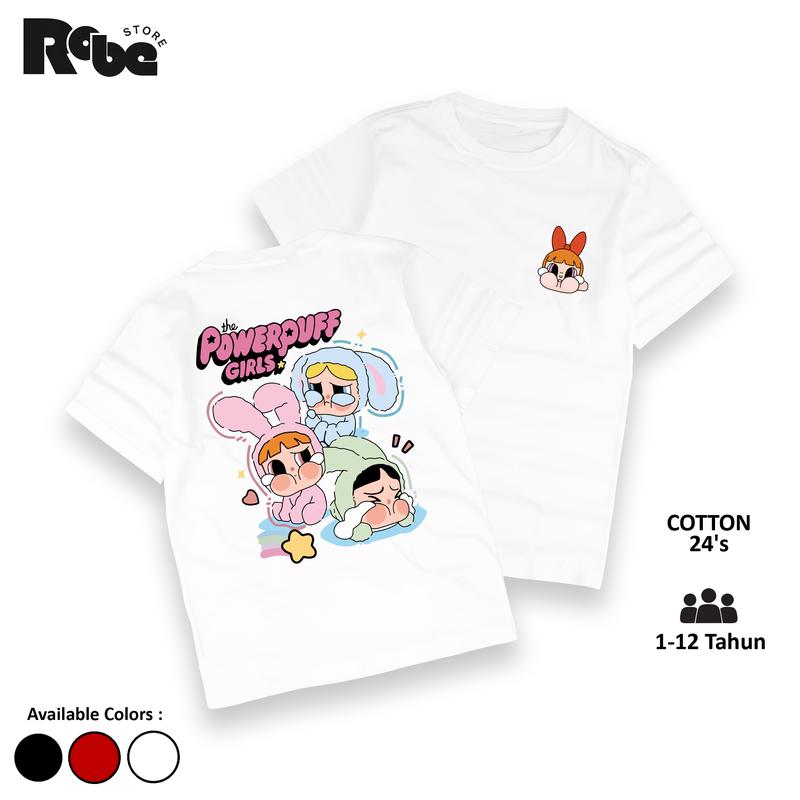 Kaos Distro Anak-anak Cewe Umur 1-12 Tahun Motif Gambar Digital Printing Bahan Cotton Combed Premium R23 1