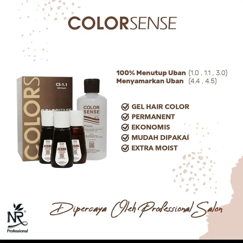 COLOR SENSE Hitam Toning / Black Colorsense Tutup Uban 2