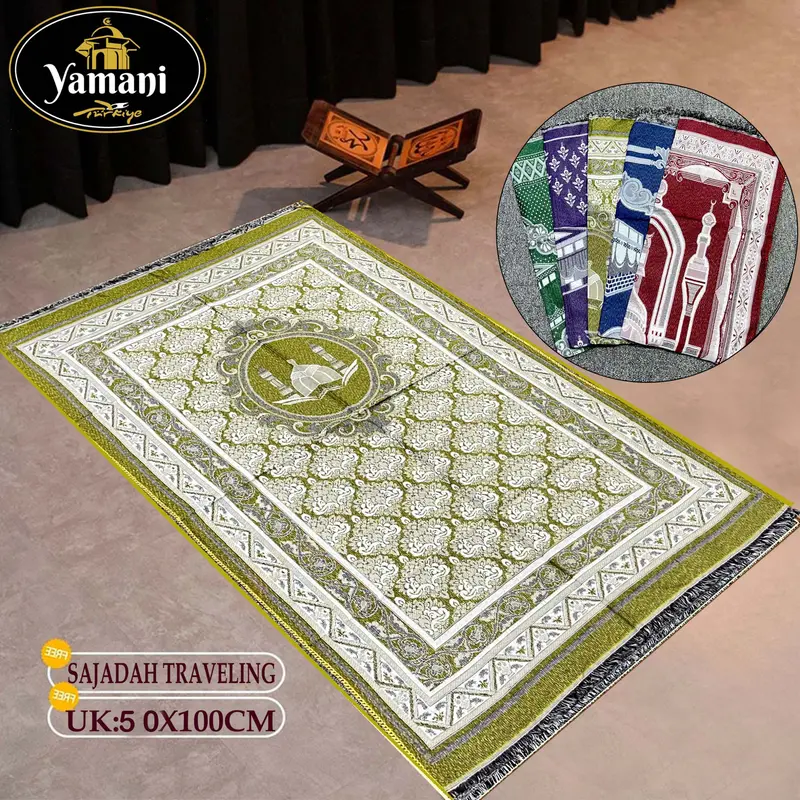 Sajadah Terbaru Traveling Dewasa Ukuran 50*100 cm Bahan Polister Oleh-oleh Haji dan Umroh souvenir 1