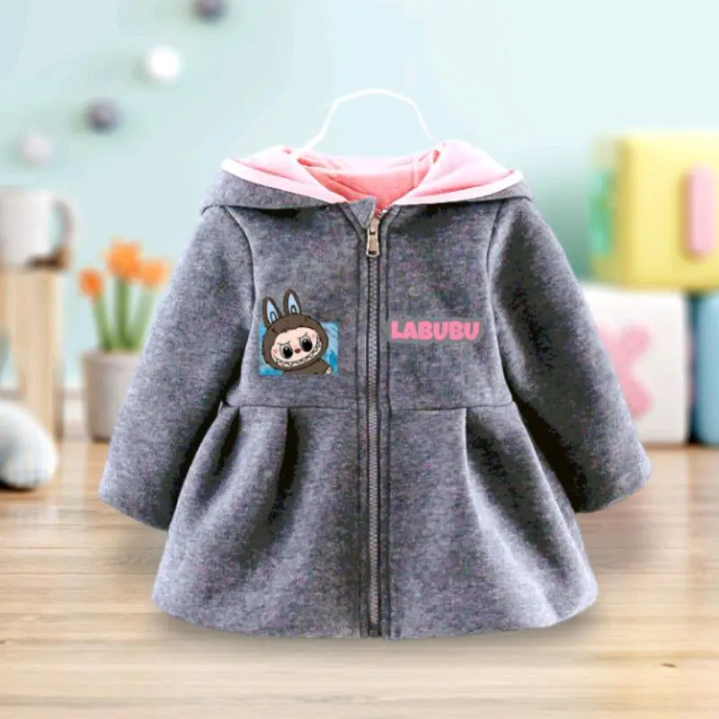 jaket anak telinga kelinci sweter labubu Switer 6