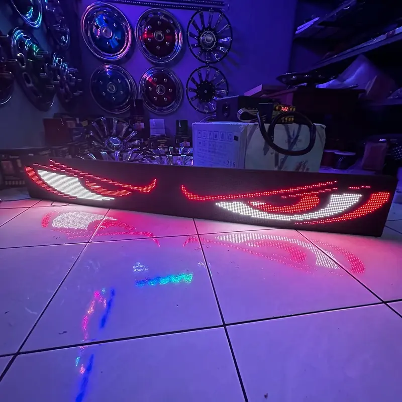 STROBO MATA RUNNING TEXT TERBARU Car Lampu Truk 4