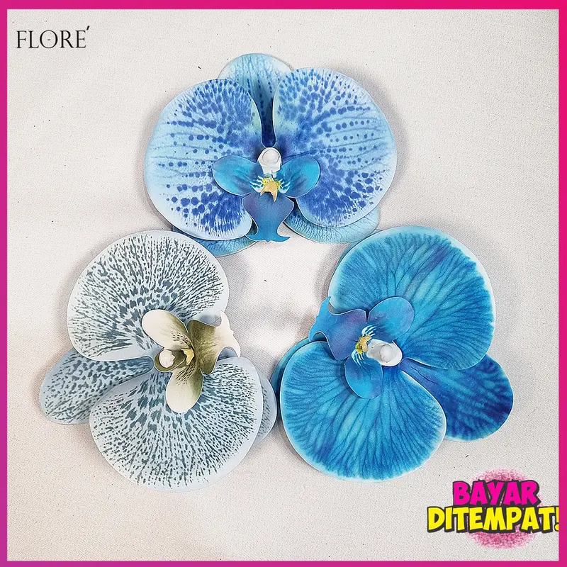BUNGA ANGGREK BAHAN LATEX ARTIFICIAL / HIASAN MAHAR / BUNGA ANGGREK SATUAN (KN-434) 3