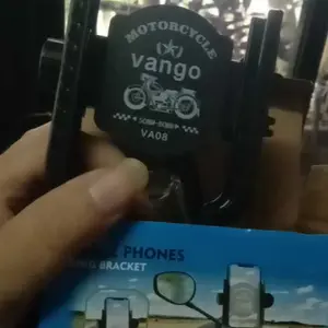 Holder Hp Spion Motor Double Lock Stand Dudukan Handphone Motor Kokoh Stabil 360 Rotasi Universal