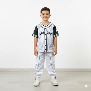 ESTISHOP X DINODAY Setelan Baju Jersey BaseBall Roblox Anak Laki Laki Celana Baggy Pants Parasut Skena kalcer