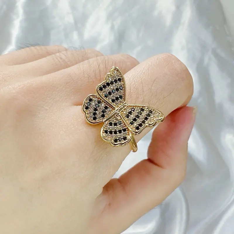 Beli 2 bonus 1 cincin/anting. C07 (07) cincin permata kupu perhiasan wanita xuping 3