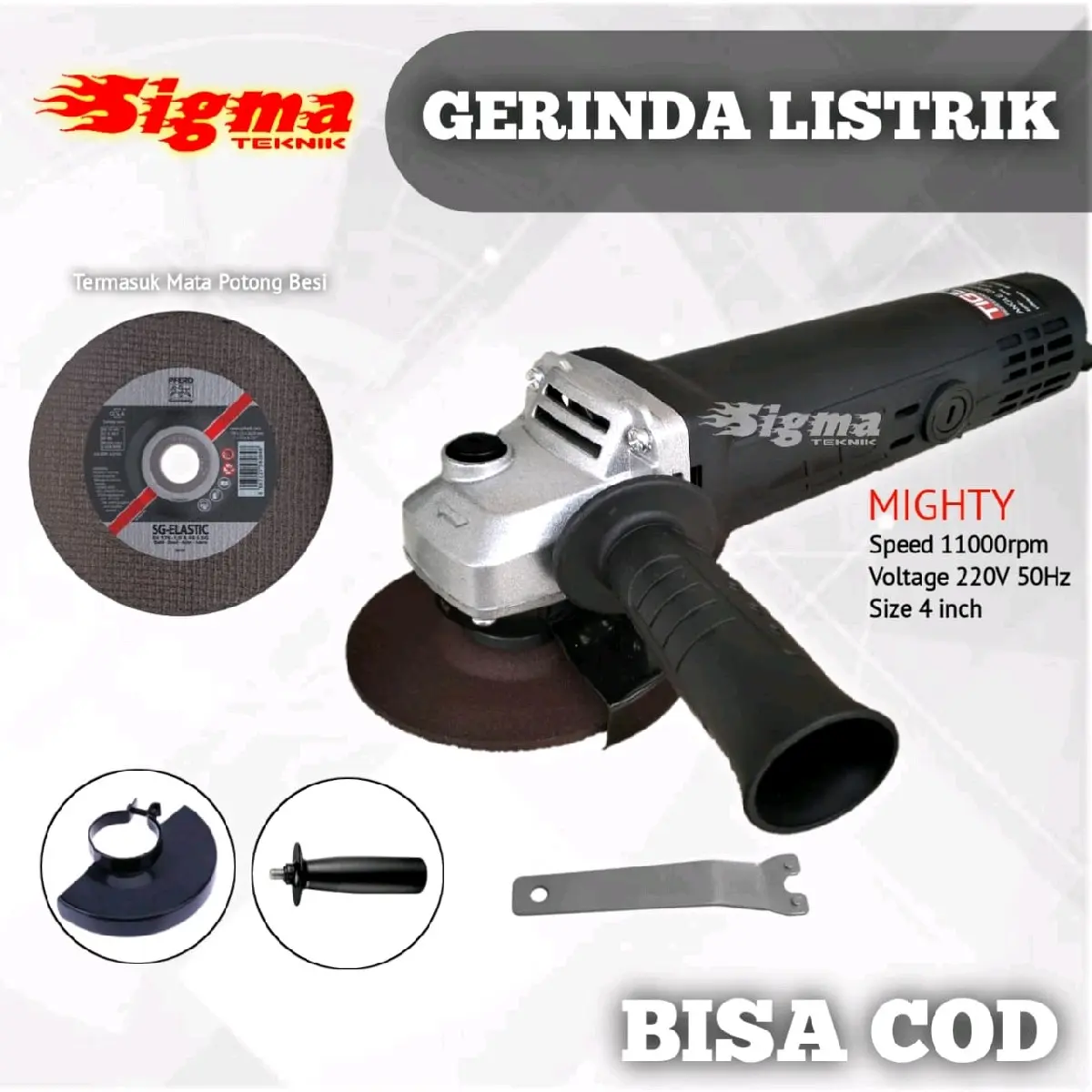 MESIN SELEPAN GERINDA B6 GERINDA MIGHTY TIGER LENGKAP GURINDA 4 INCH