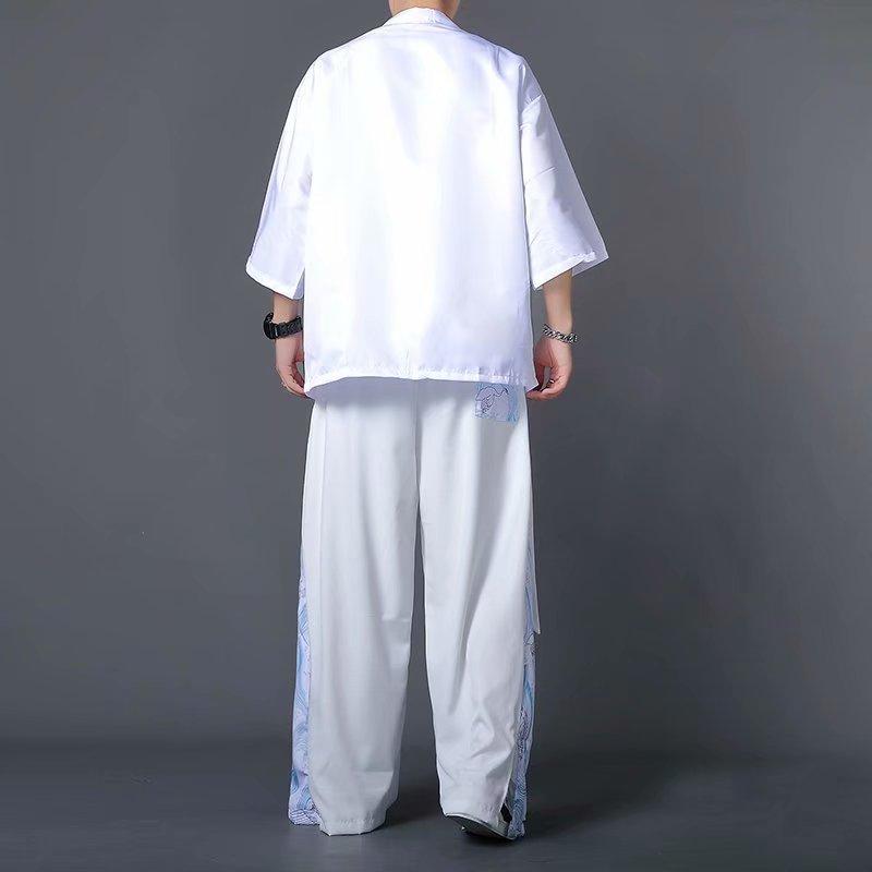 Product Introduction of Summer Shirt 3 Piece Set, Summer Casual Sunscreen Half Sleeve Ancient Style Shirt, Unisex 13