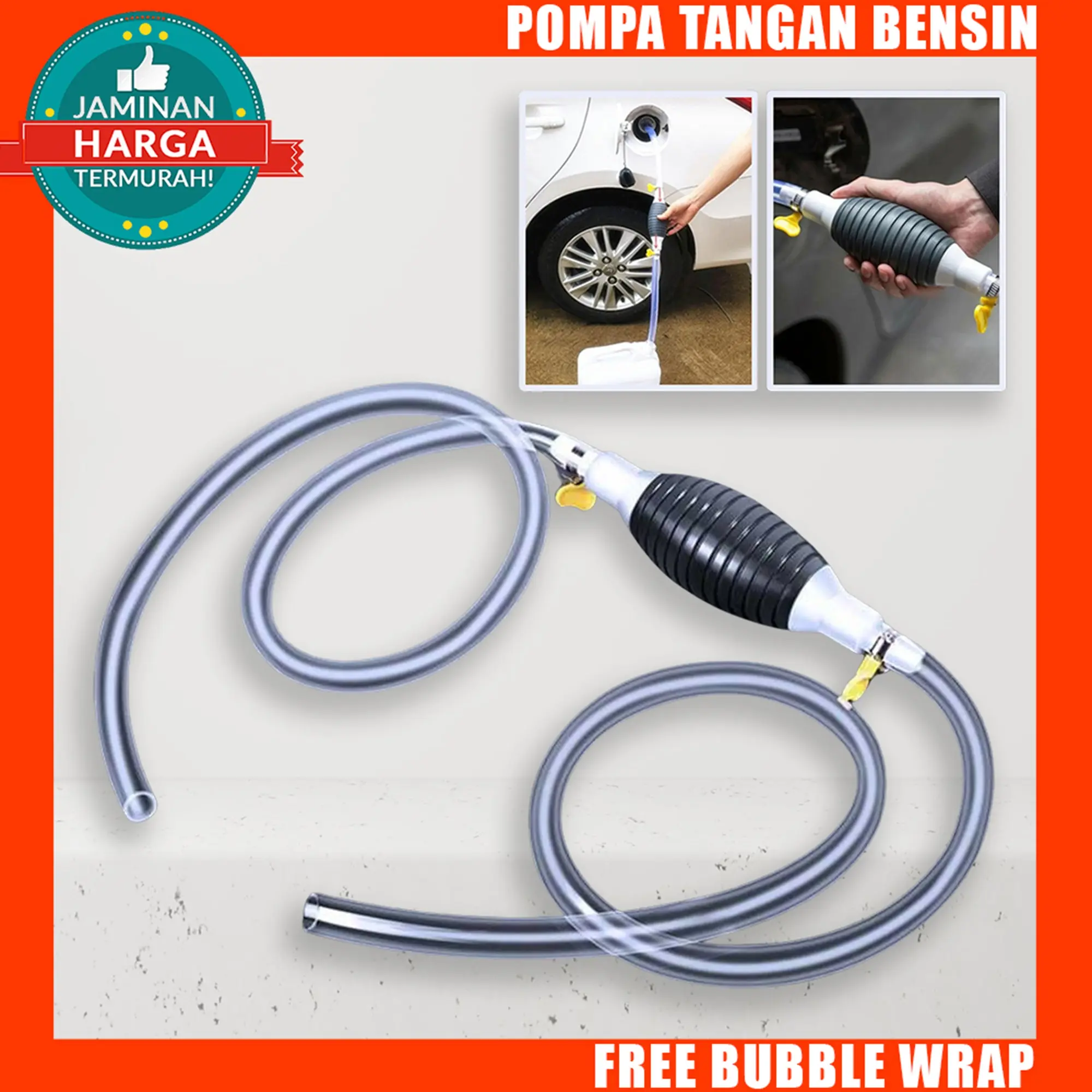 Pompa Bensin Oli Mobil Tangan Air Oil 1 Meter Motor Kuras Tangki Sedot Transfer Manual - NC02 - Black
