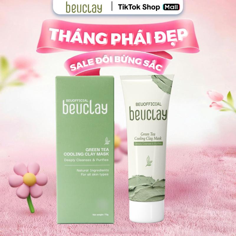 [DEAL 1 MN] - MNL801 BEUCLAY Mặt Nạ Đất Sét Nam Nữ, Hỗ Trợ Lấy Đi Tế Bào Chết, Giảm Thiểu Dầu Thừa tốt 70g, Skincare Làm Đẹp Dưỡng Ẩm Da Kem Face Women bùn set