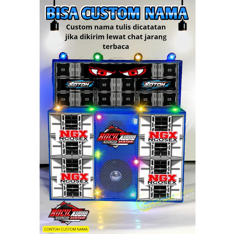 Miniatur Sound Bluetooth dengan Speaker 4 Inc Full Lampu dan Custom Nama + mata strobo 2