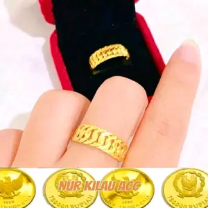 Cincin cantik model Rante lapis koin 91 super cantik