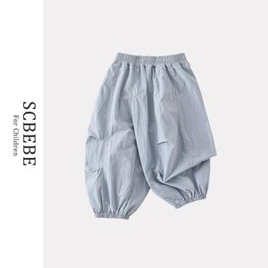 SCBEBE 高品質キッズランタンパンツ - ライトブルー、柔らかく耐久性あり毎日着用に最適