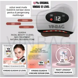 VINBAG GUASHA FACIAL BEAUTY 12 LEVEL GUASHA ALAT PIJAT ELEKTRIK PENGENCANG WAJAH PERANGKAT KECANTIKAN WAJAH