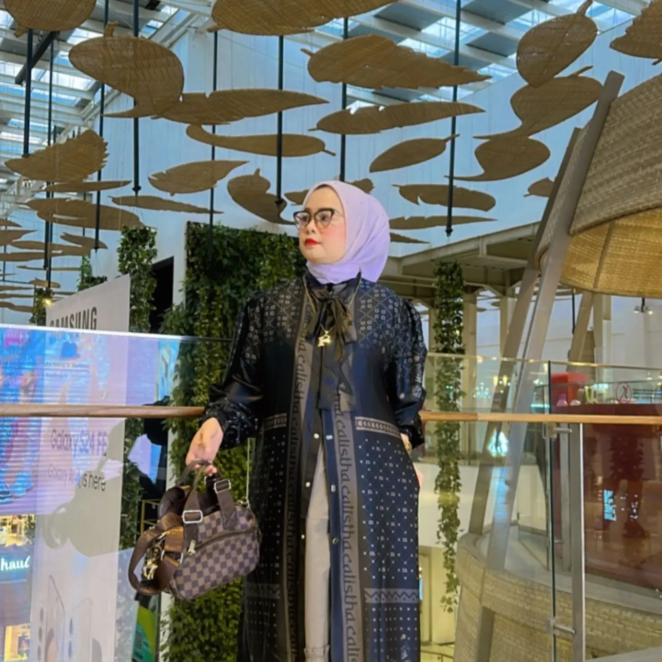 set Abaya mandoori print Lebaran terbaru by Calistha Muslim Dewasa Katun Outer