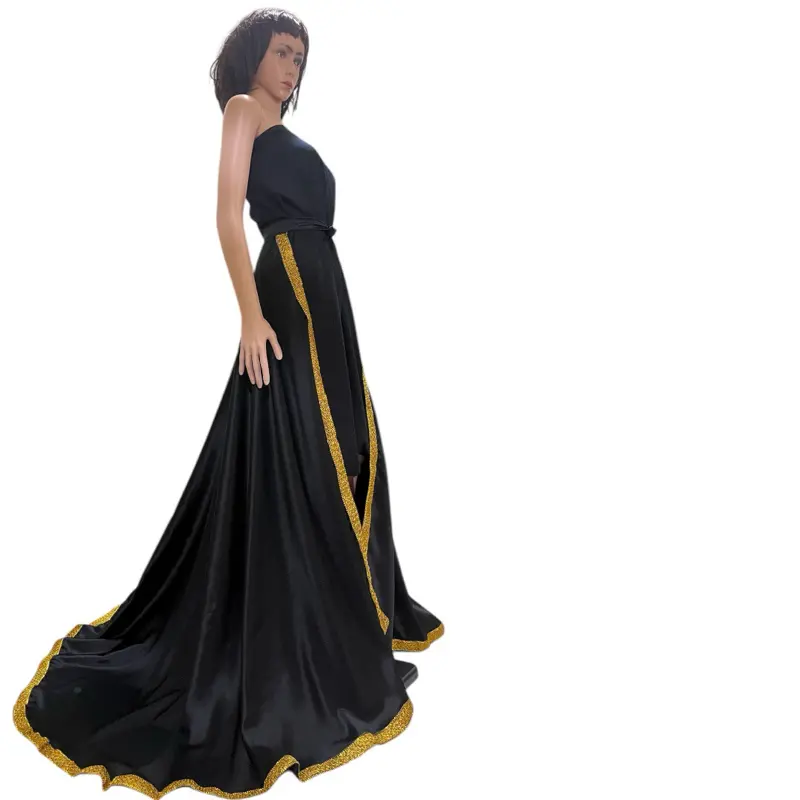 Ekor lepasan kebaya gaun bahan satin