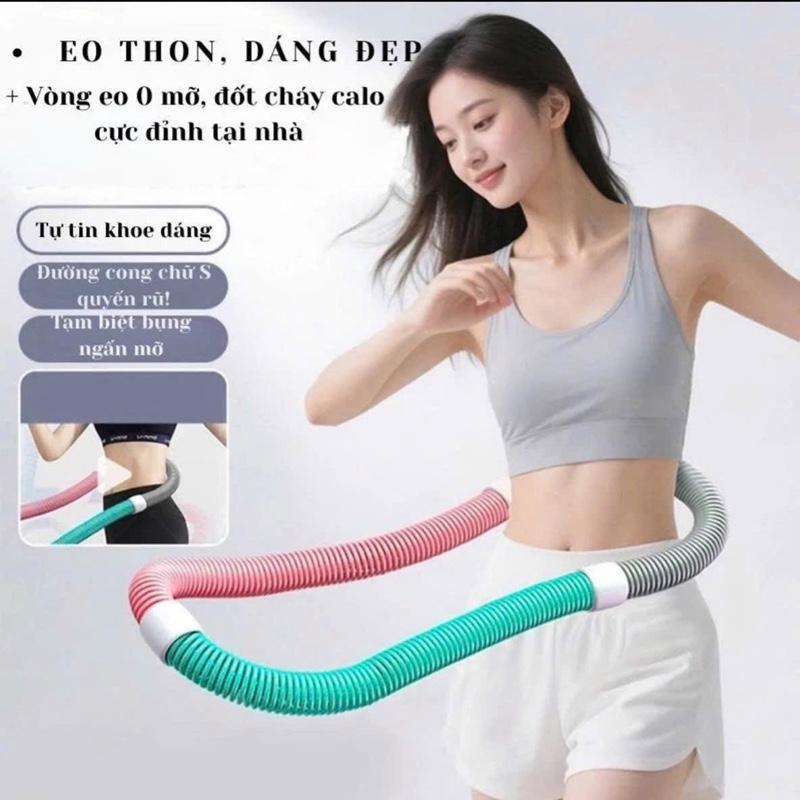 Vòng Lắc Lò Xo Bọc Nhựa Mềm Bên Ngoài Giảm Mỡ Bụng Eo Thon Tại Nhà Kiến Tạo Đường Cong Chữ S Quyến Rũ Vạn Người Mê