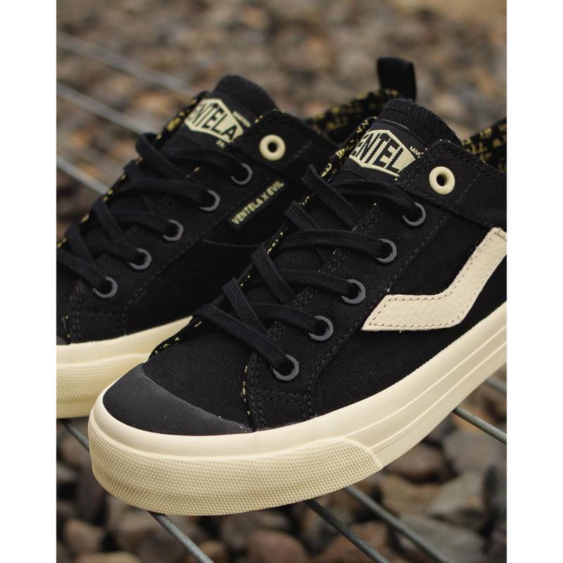 Sepatu Ventela Evil x Papa Gading Full Black Pria Wanita Sneakers - Casual, Shoes 5