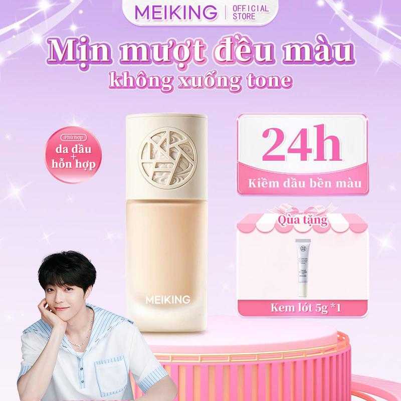 【MEIKING】Kem nền trang điểm MEIKING skin veil foundation, giúp che khuyết điểm…