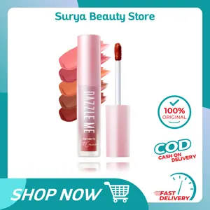 DAZZLE ME Ink-Matte Lip Cream Matte Moisturizing Tahan Lama Dengan Hasil Akhir Matte Finish & Tahan 12 Jam KEMASAN BARU