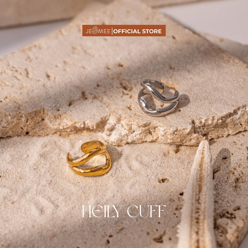 Khuyên tai kẹp Heily Cuff  JESMEE Thép Titan mạ E65028