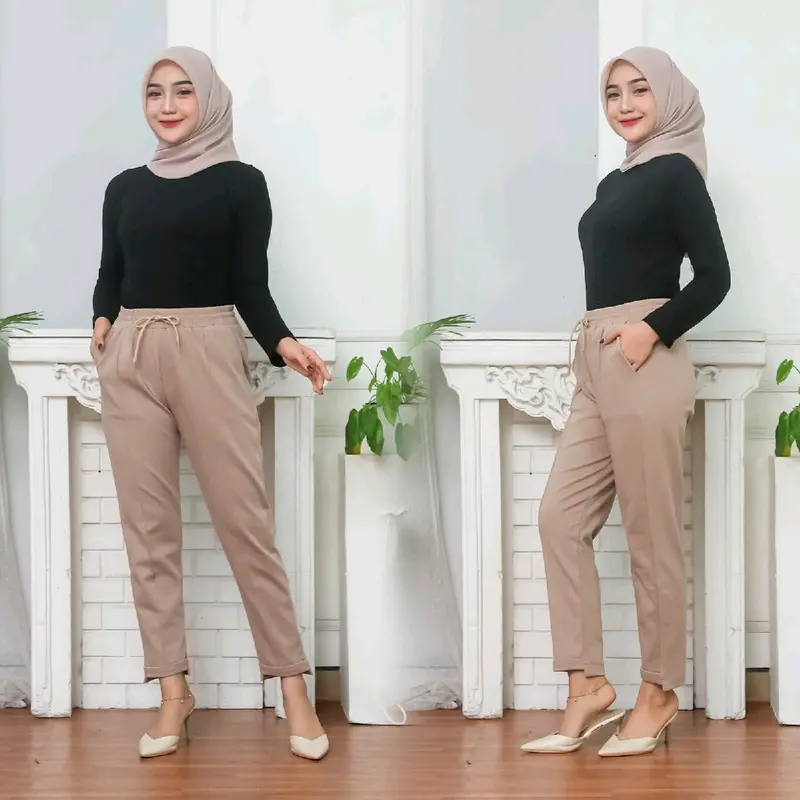 Celana Panjang Baggy Pants Wanita Bahan Paraguay ya kak di jamin tebal 1