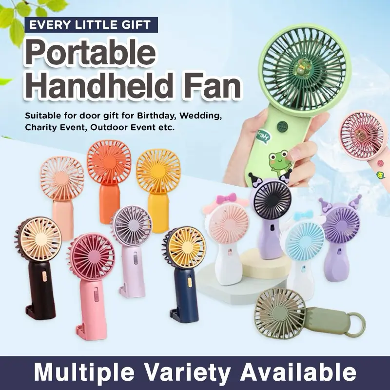 Handheld Portable Fan Rechargeable USB Fan Many Design Ready Stock For Event Party Goodie Bag