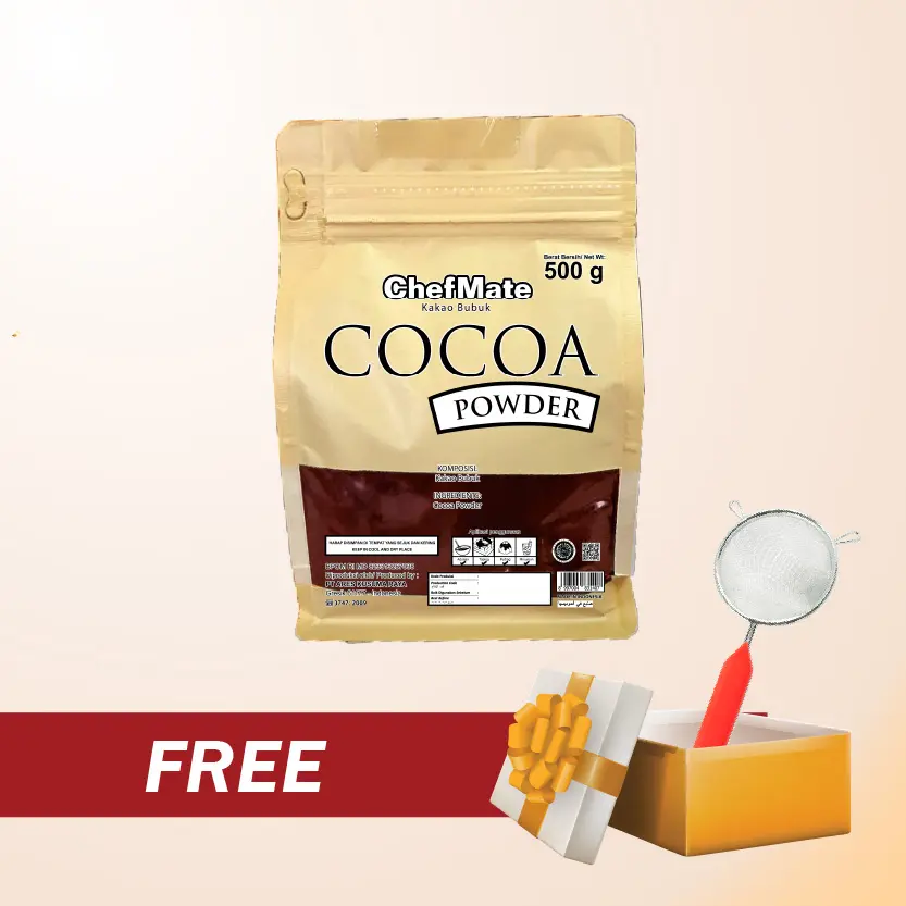 CHEFMATE COCOA POWDER 500 GR + FREE SARINGAN - READY STOCK