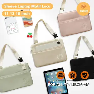 Sleeve Tas Tali Panjang Tab Ipad 5th 6th 7th Gen 9,4 10,2 inci Pink