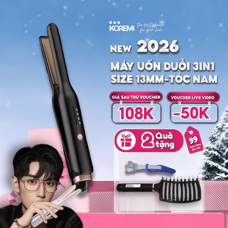  Size 13mm Máy Duỗi Uốn 3in1 Làm Xoăn Là Thẳng Tóc Ép Tóc Nam Nữ Bảo Hành 12 Tháng Máy Uốn Tóc 